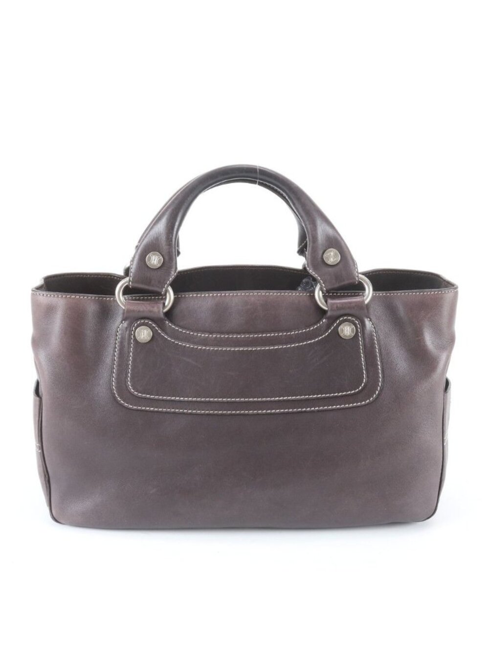 Celine Boogie Leather Handbag Tote Brown
